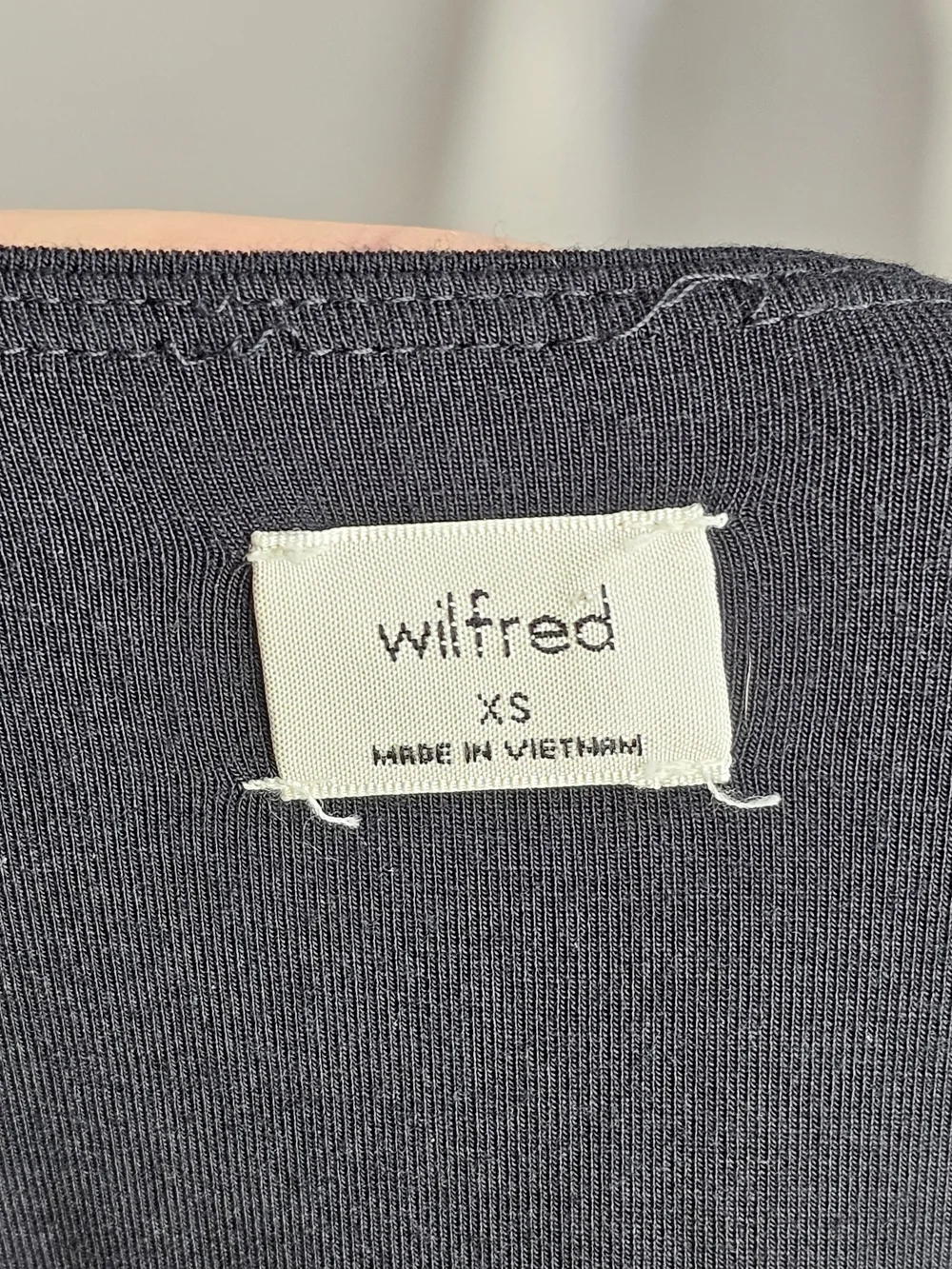 Wilfred Aritzia Market Black Square Neckline A-Line Long Sleeve Dress Sz XS - Picture 8 of 11